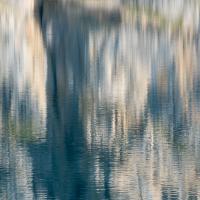 A l'huile, reflets sur le lac d'Oeschinen